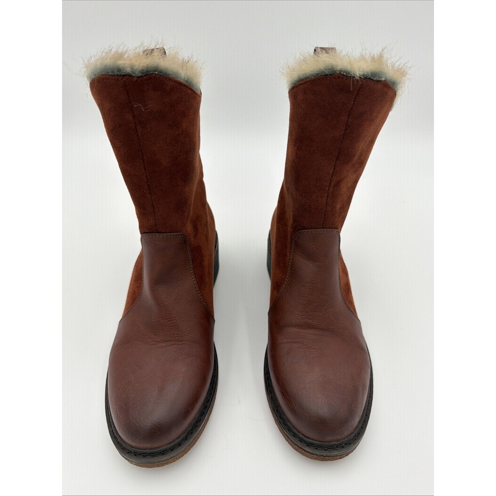 Patrizia Women's Saige Bootie Brown Shearling Pull on Size 6 EUC